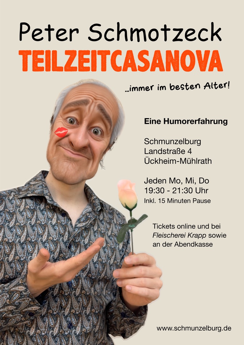 Plakat: Peter Schmotzeck &ndash; Teilzeitcasanova